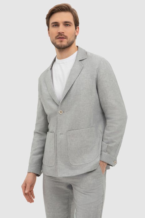 пиджак изо льна и хлопка фотография