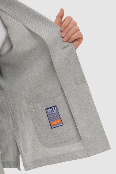 пиджак изо льна и хлопка по цене 13990 руб вид справа