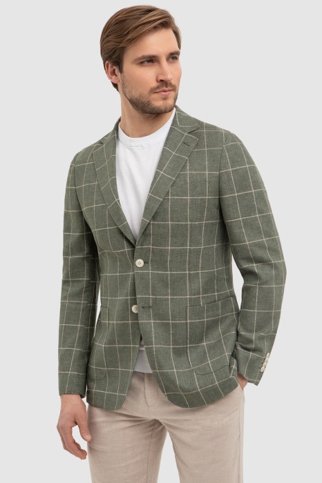 пиджак изо льна и хлопка фотография