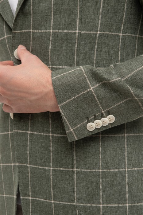 пиджак изо льна и хлопка по цене 12990 руб вид справа