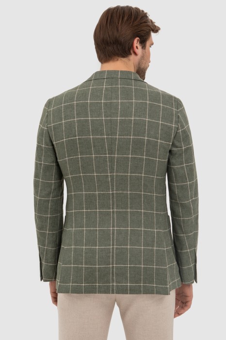 пиджак изо льна и хлопка из россии вид сбоку