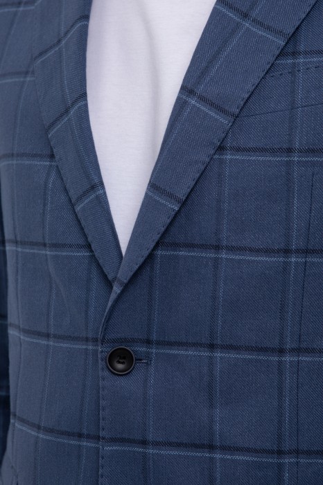 пиджак изо льна и хлопка от бренда kanzler вид слева