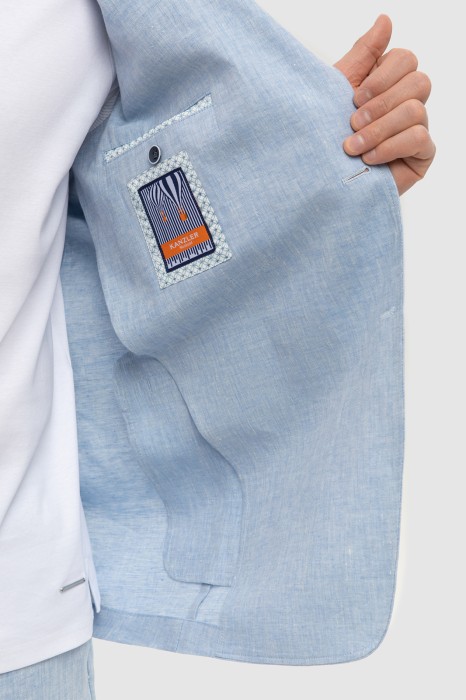 пиджак изо льна из россии вид сбоку