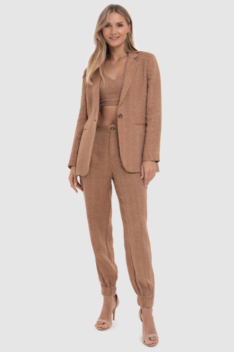 пиджак изо льна для взрослого возраста с изнаночной стороны