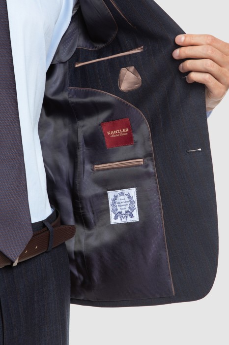 пиджак limited edition из шерсти и кашемира в полоску с водоотталкивающей обработкой по цене 24990 руб вид справа