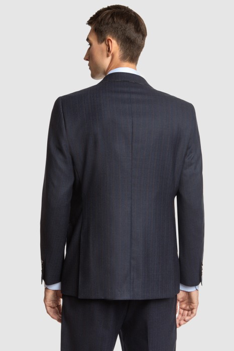 пиджак limited edition из шерсти и кашемира в полоску с водоотталкивающей обработкой из россии вид сбоку