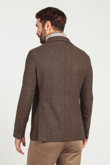 пиджак limited edition из смесовой шерсти с воротником-стойкой по цене 29990 руб вид справа