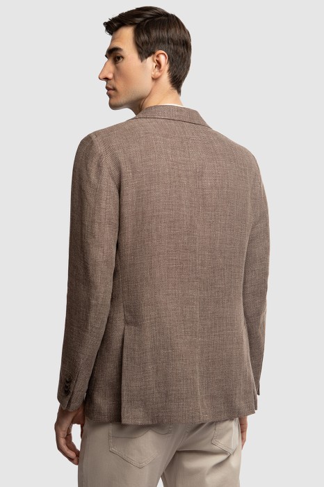 пиджак limited edition изо льна и шерсти из россии вид сбоку