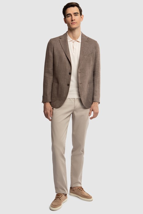 пиджак limited edition изо льна и шерсти из льна спереди