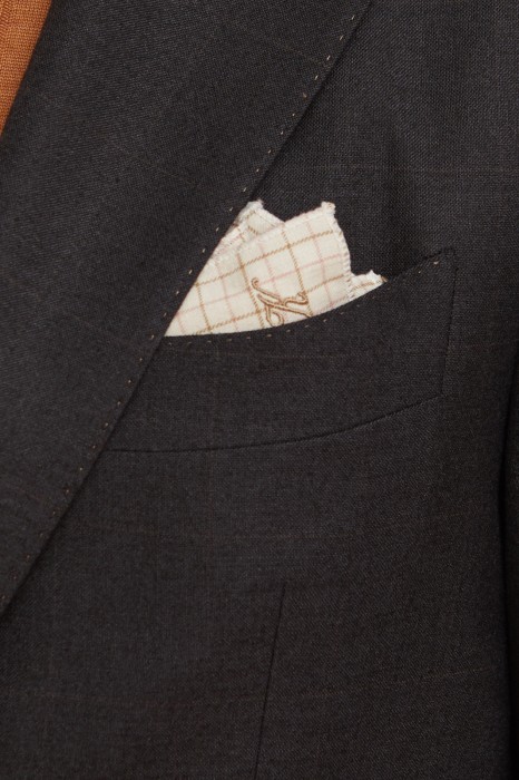 пиджак limited edition в клетку из шерсти и кашемира, устойчивый к сминанию от бренда kanzler вид слева