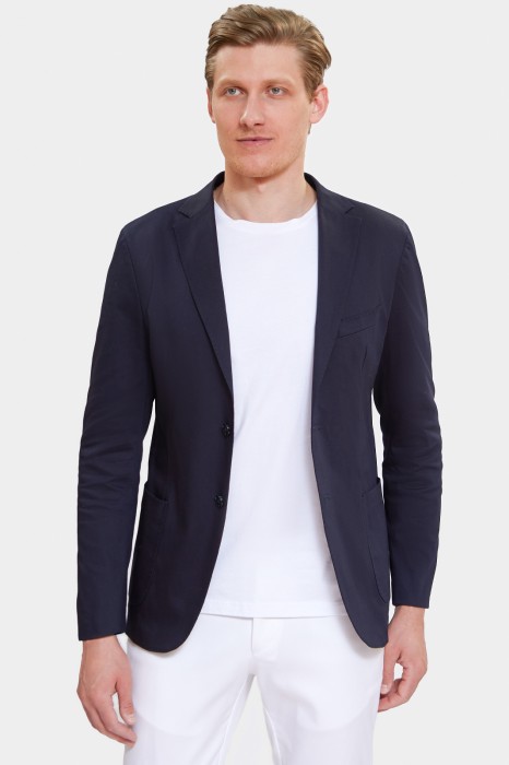 пиджак приталенный из хлопка со съемным капюшоном по цене 14990 руб вид справа