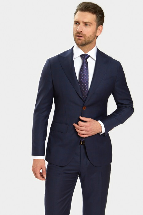 пиджак приталенный из шерсти в клетку фотография