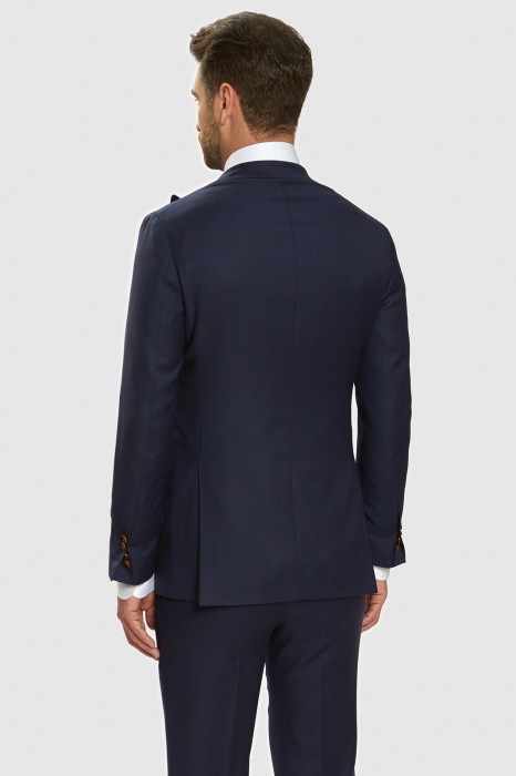 пиджак приталенный из шерсти в клетку по цене 14990 руб вид справа