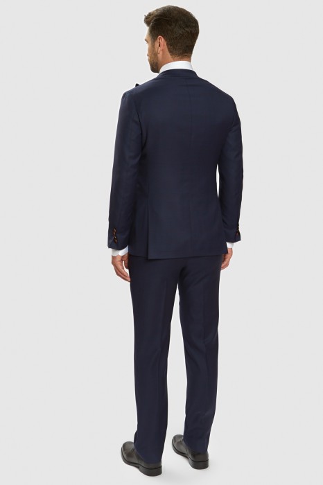 пиджак приталенный из шерсти в клетку из россии вид сбоку