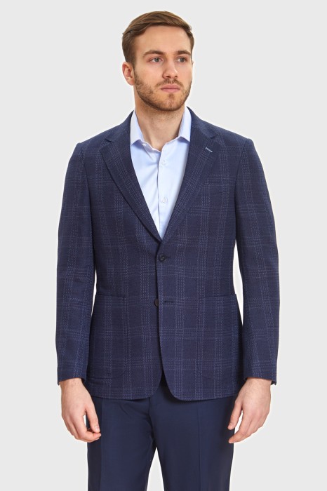 пиджак приталенный изо льна и хлопка фотография