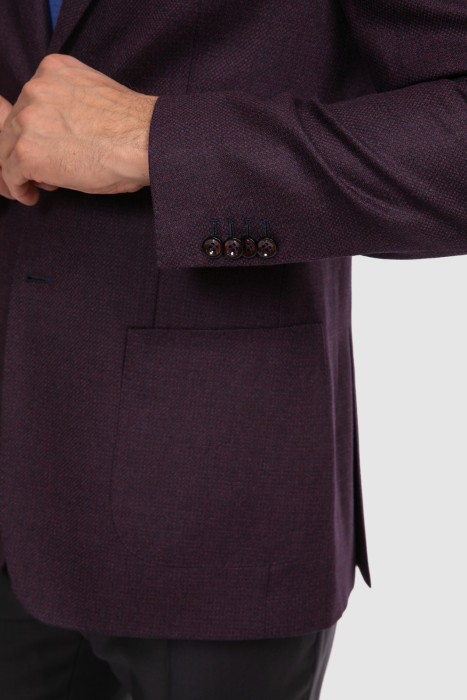 пиджак прямой из шерсти от бренда kanzler вид слева