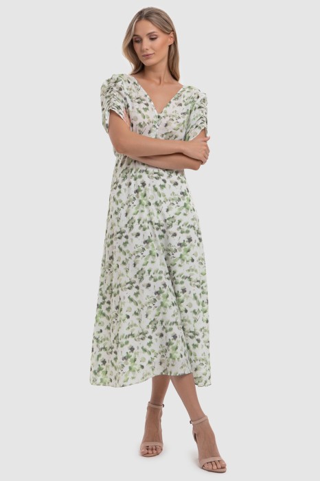 платье-миди из проверенных материалов спереди