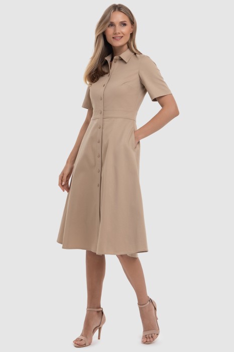 платье-рубашка из хлопка из россии вид сбоку