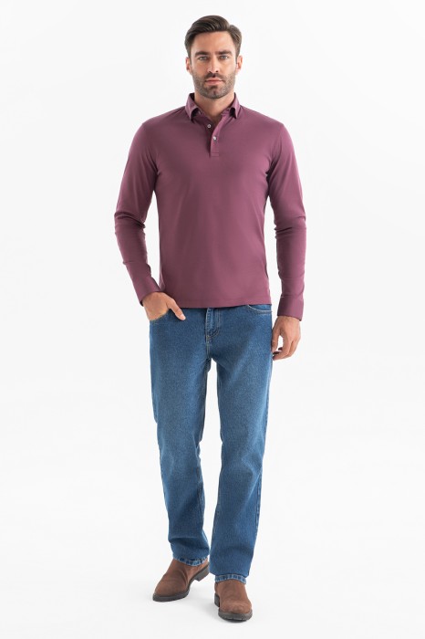 поло из хлопка двойной мерсеризации из хлопка спереди