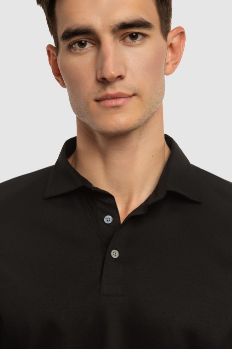 поло из хлопка двойной мерсеризации от бренда kanzler вид слева