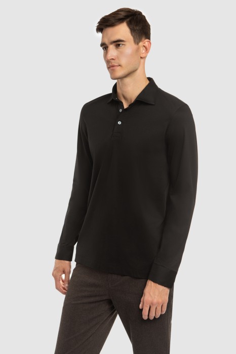 поло из хлопка двойной мерсеризации по цене 6990 руб вид справа