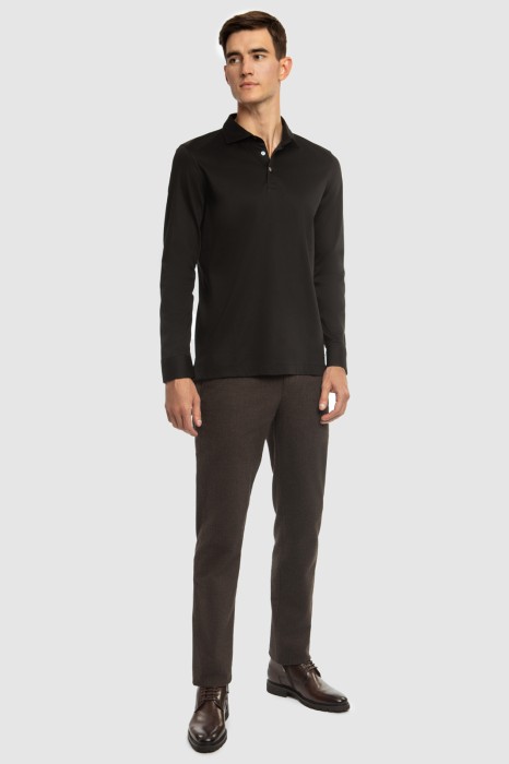 поло из хлопка двойной мерсеризации из россии вид сбоку