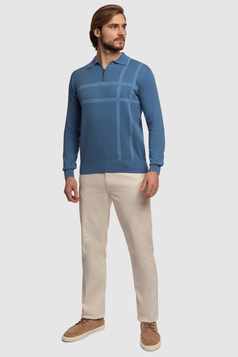 поло из хлопка и льна по цене 4990 руб вид справа