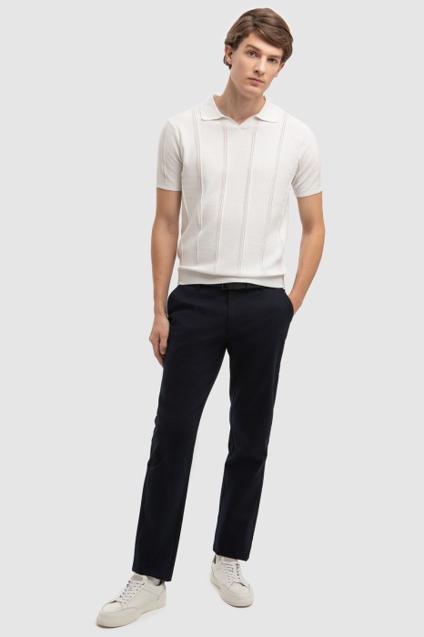 поло из хлопка и льна из россии вид сбоку