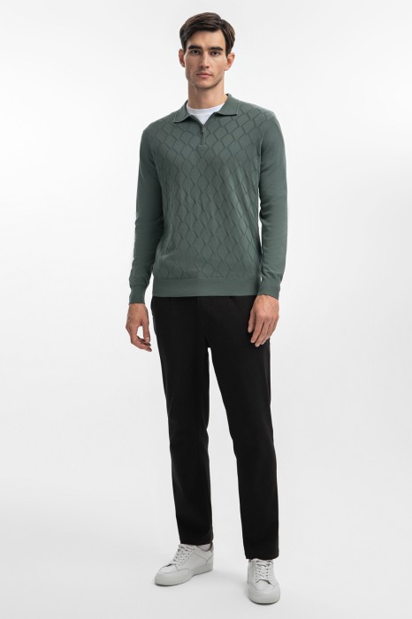 поло из хлопка пима из россии вид сбоку