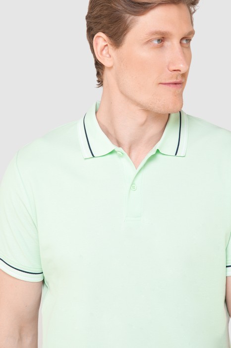 поло из хлопка пима от бренда kanzler вид слева