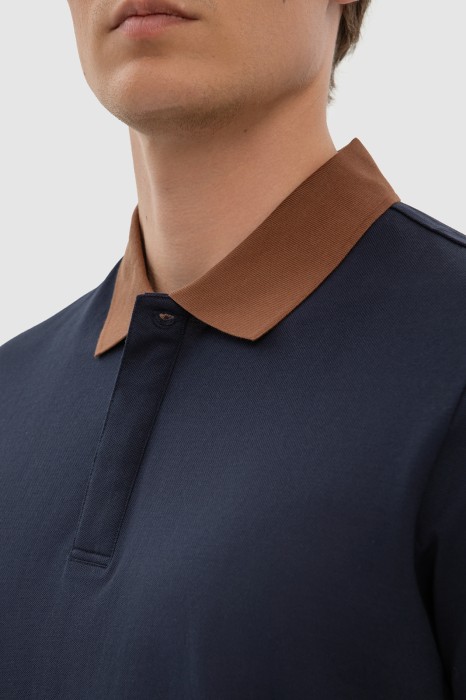 поло из хлопка пима от бренда kanzler вид слева