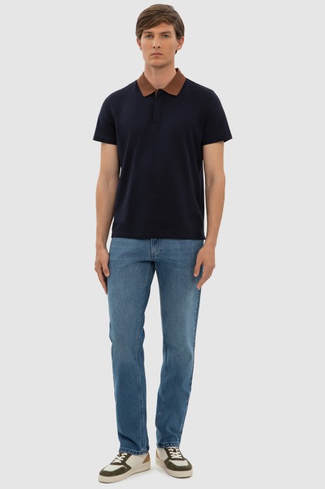 поло из хлопка пима из россии вид сбоку