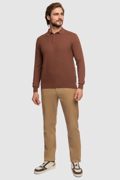 поло из хлопка пима из россии вид сбоку