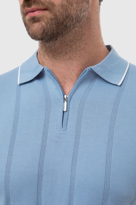 поло из хлопка пима от бренда kanzler вид слева