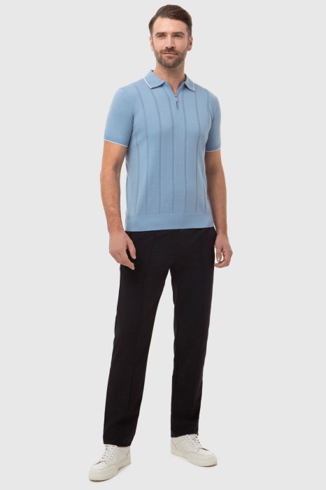 поло из хлопка пима из россии вид сбоку