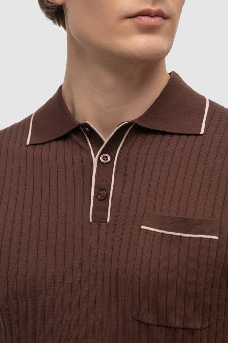 поло из хлопка пима от бренда kanzler вид слева