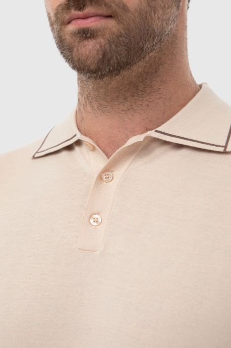 поло из хлопка пима от бренда kanzler вид слева