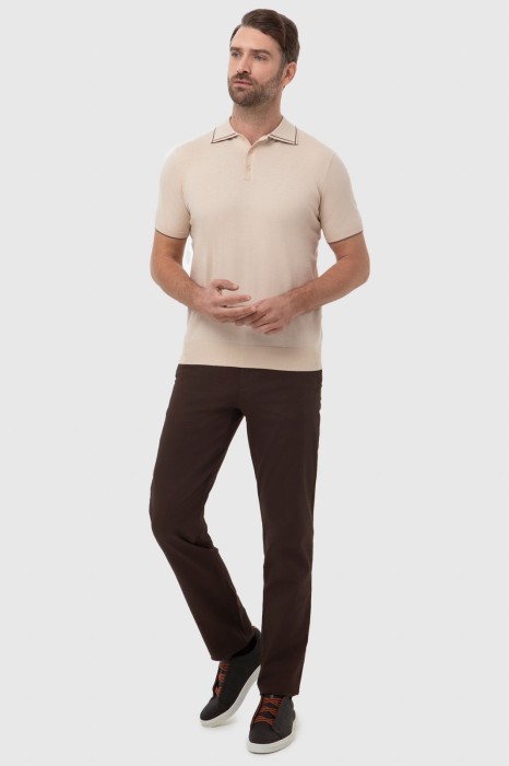 поло из хлопка пима из россии вид сбоку