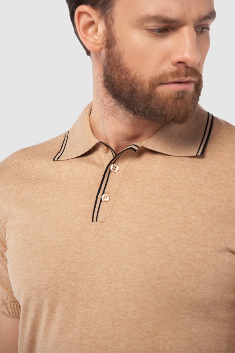 поло из хлопка пима от бренда kanzler вид слева