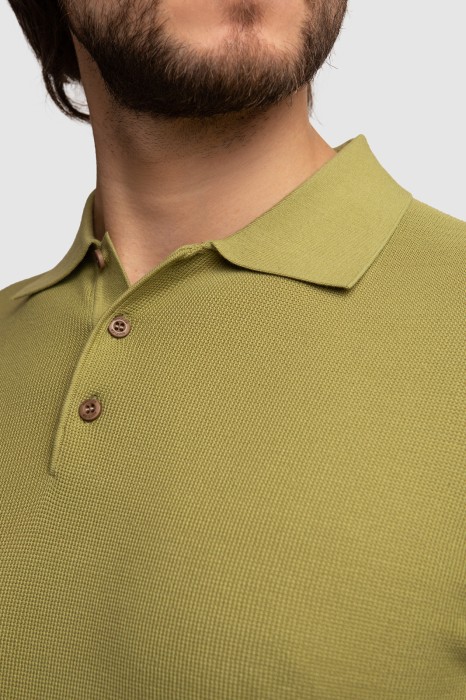 поло из хлопка пима от бренда kanzler вид слева