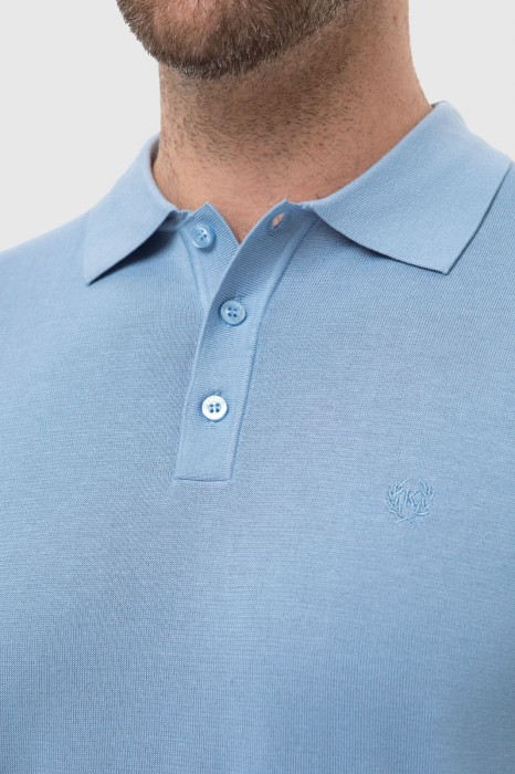 поло из хлопка, шелка и льна от бренда kanzler вид слева