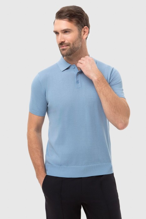 поло из хлопка, шелка и льна по цене 7990 руб вид справа