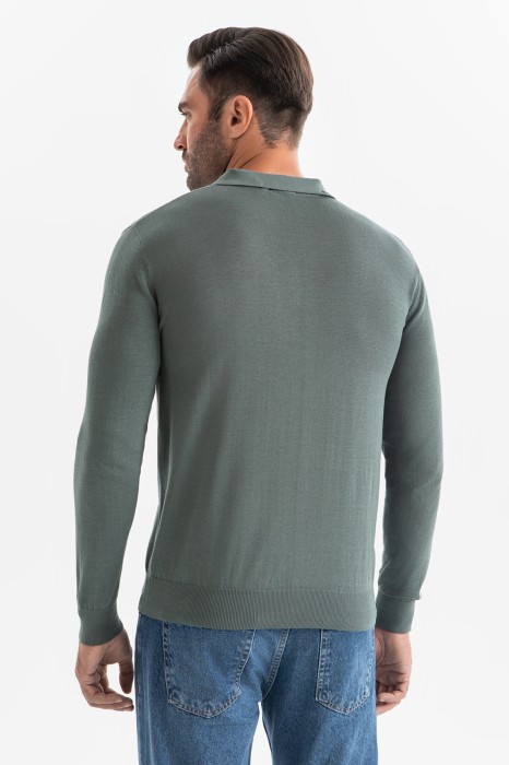 поло из хлопка, шелка и льна по цене 8990 руб вид справа