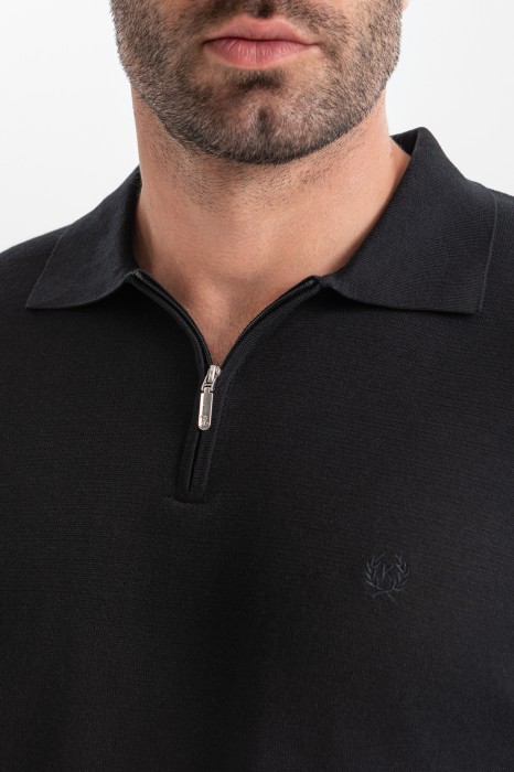 поло из хлопка, шелка и льна от бренда kanzler вид слева