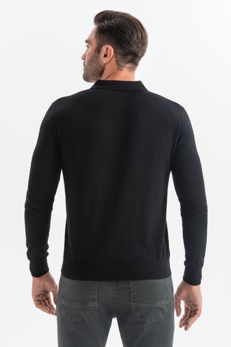 поло из хлопка, шелка и льна по цене 8990 руб вид справа