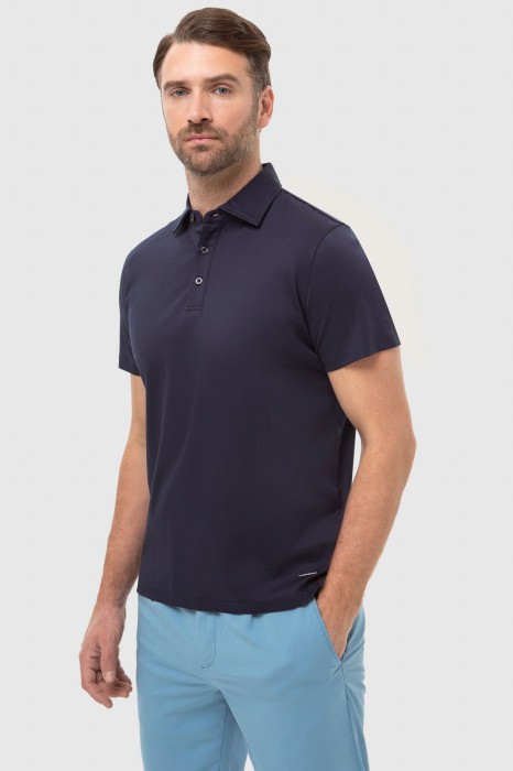 поло из мерсеризованного хлопка из россии вид сбоку