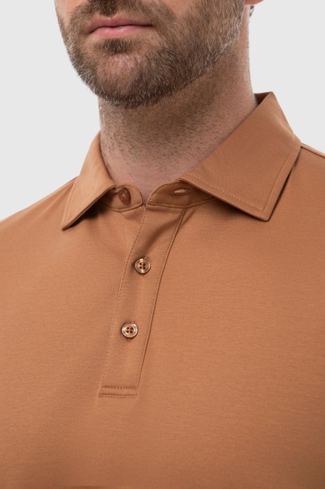 поло из мерсеризованного хлопка от бренда kanzler вид слева