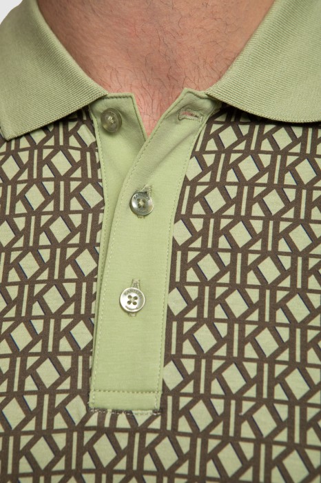 поло из мерсеризованного хлопка от бренда kanzler вид слева