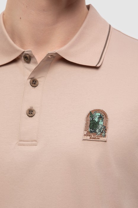 поло из мерсеризованного хлопка от бренда kanzler вид слева