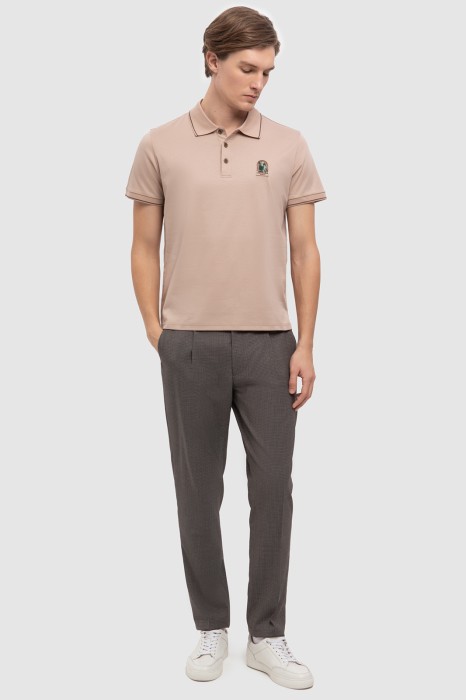 поло из мерсеризованного хлопка из россии вид сбоку